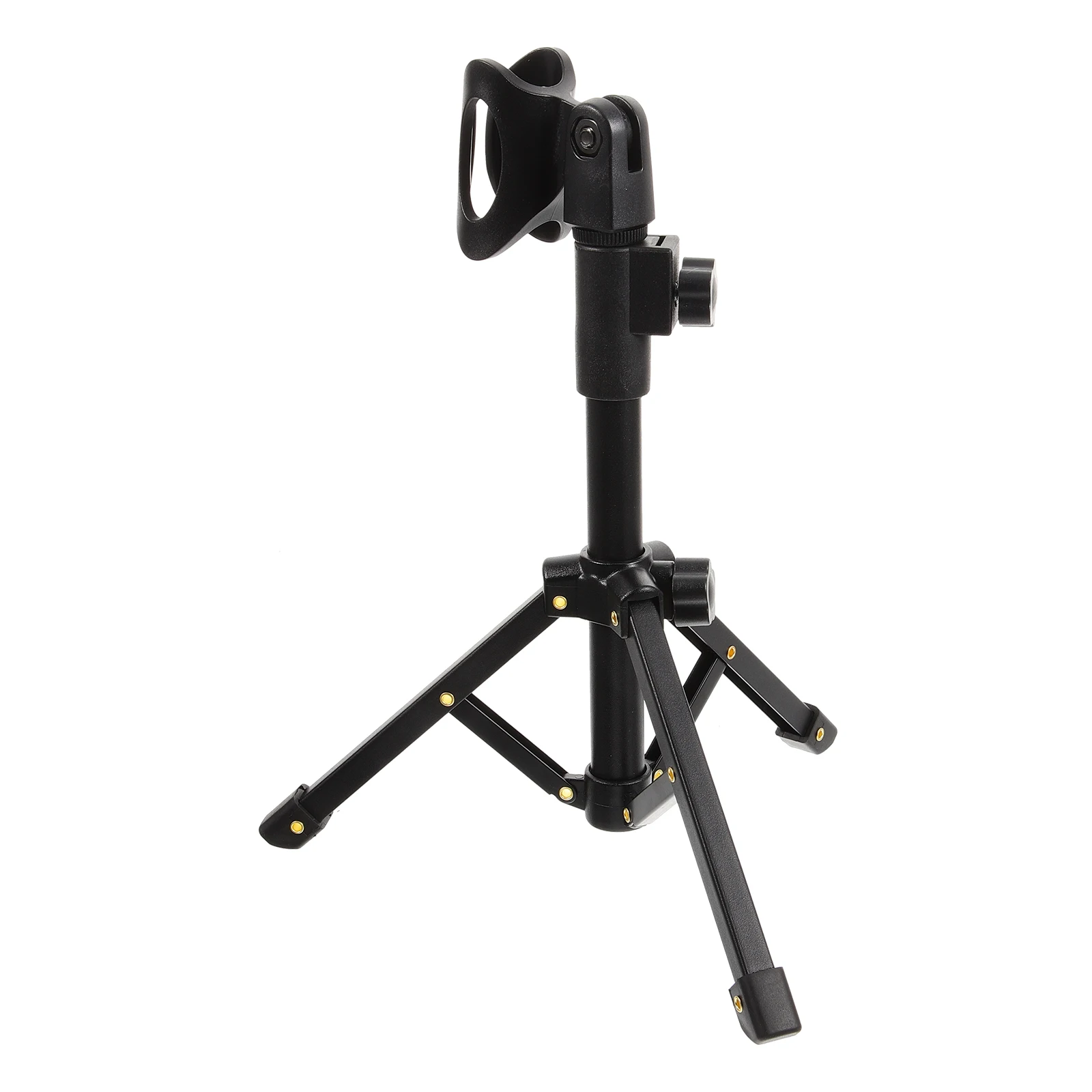 

Microphone Stand Tabletop Stands Desktop Retractable Holder for Metal Clip Portable