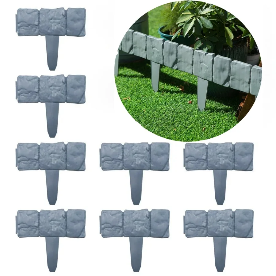 

Окантовка газона с эффектом серого камня, марка растений, булыжник, садовая граница, клумба и трава | Садовый забор | 10 шт.