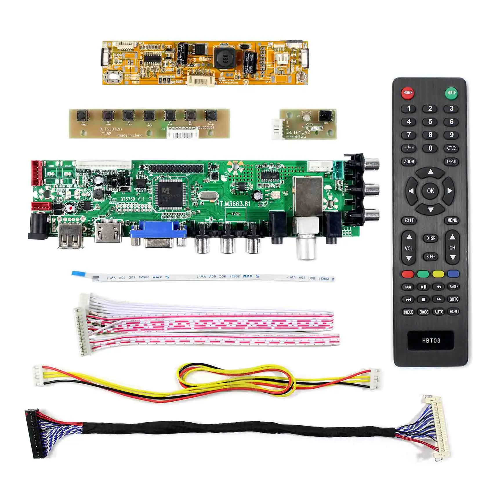 HD MI VGA AV USB ATV DTV LCD Controller Board For LM230WF5-TLC1 1920x1080 LCD