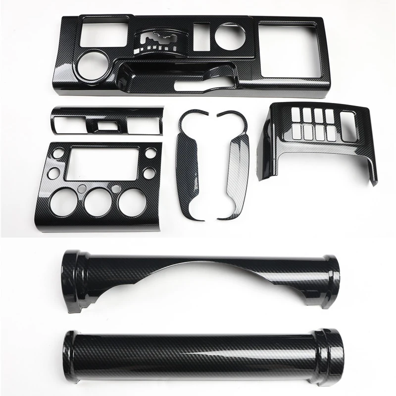 

Для Toyota FJ Cruiser 2007-2021 ABS углеродное волокно стиль украшения аксессуары внутренняя центральная консоль крышка шестерни накладки наклейки