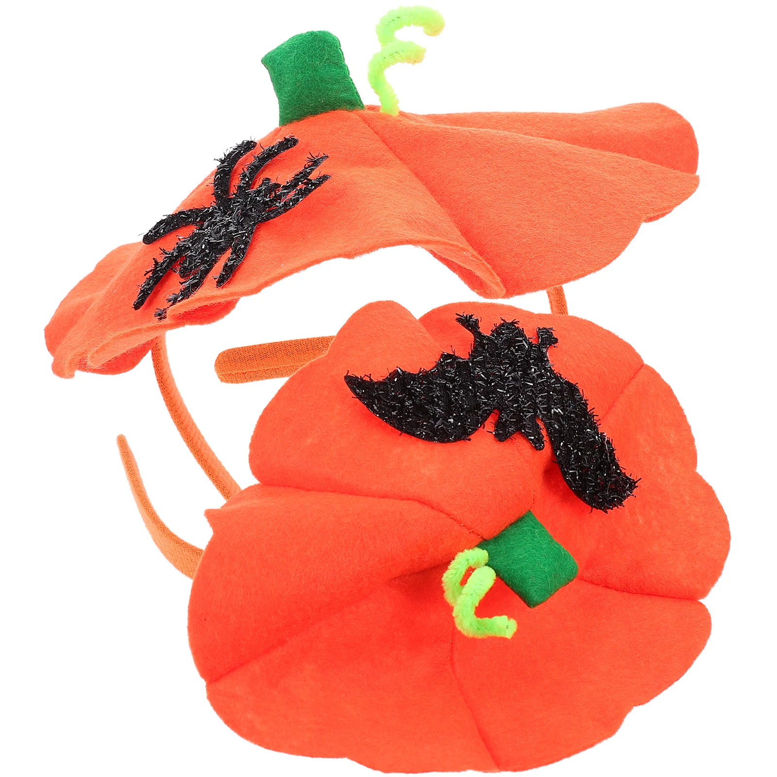 

2Pcs Halloween Pumpkin Headb s Non Woven Plastic Hairb Party Headdress Child Birthday Masquerade Stage Cosplay Props