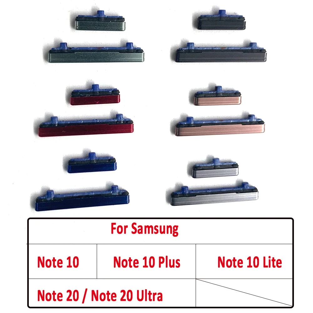 NEW Side Keys Power and Volume Buttons Replacement Repair Parts For Samsung Note 10 Plus 10 Lite Note 20 Ultra