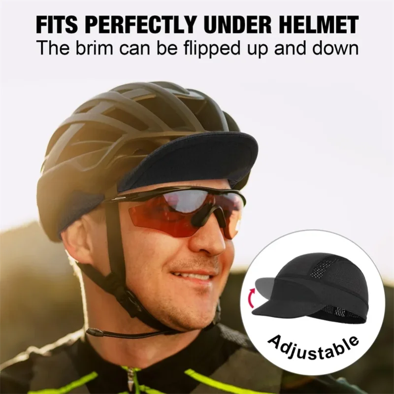 Sommer Schnelltrocknende Atmungsaktive Mesh-Golf-Baseballkappe Fahrrad-Unterhelm-Mütze Fahrrad-MTB-Hut mit Kleiner Krempe Schweißableitende Sportmütze – Detail 10