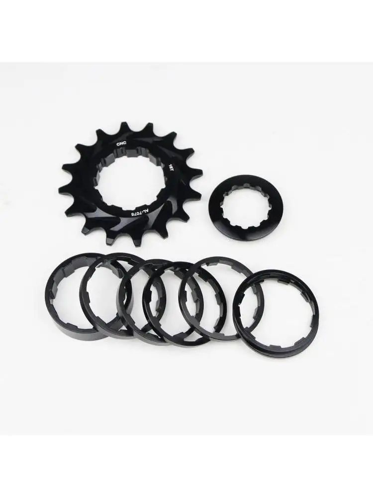 AliExpress TOOPRE Bike Single Speed Freewheel Kit 16T Aluminum Alloy Flywheel Lockring With Spacers FOR HG Hub Conversion Accessories