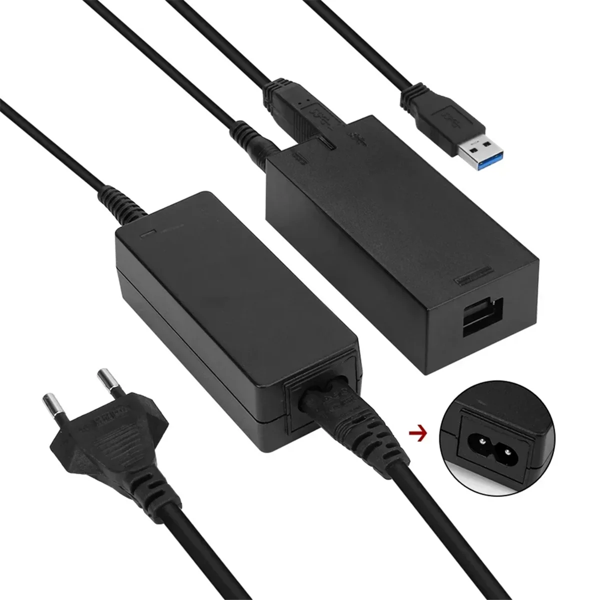 

AC Adapter 2.0 for XBOX ONE S/X Adaptor USB AC Adapter Power Supply EU Plug-ABRJ