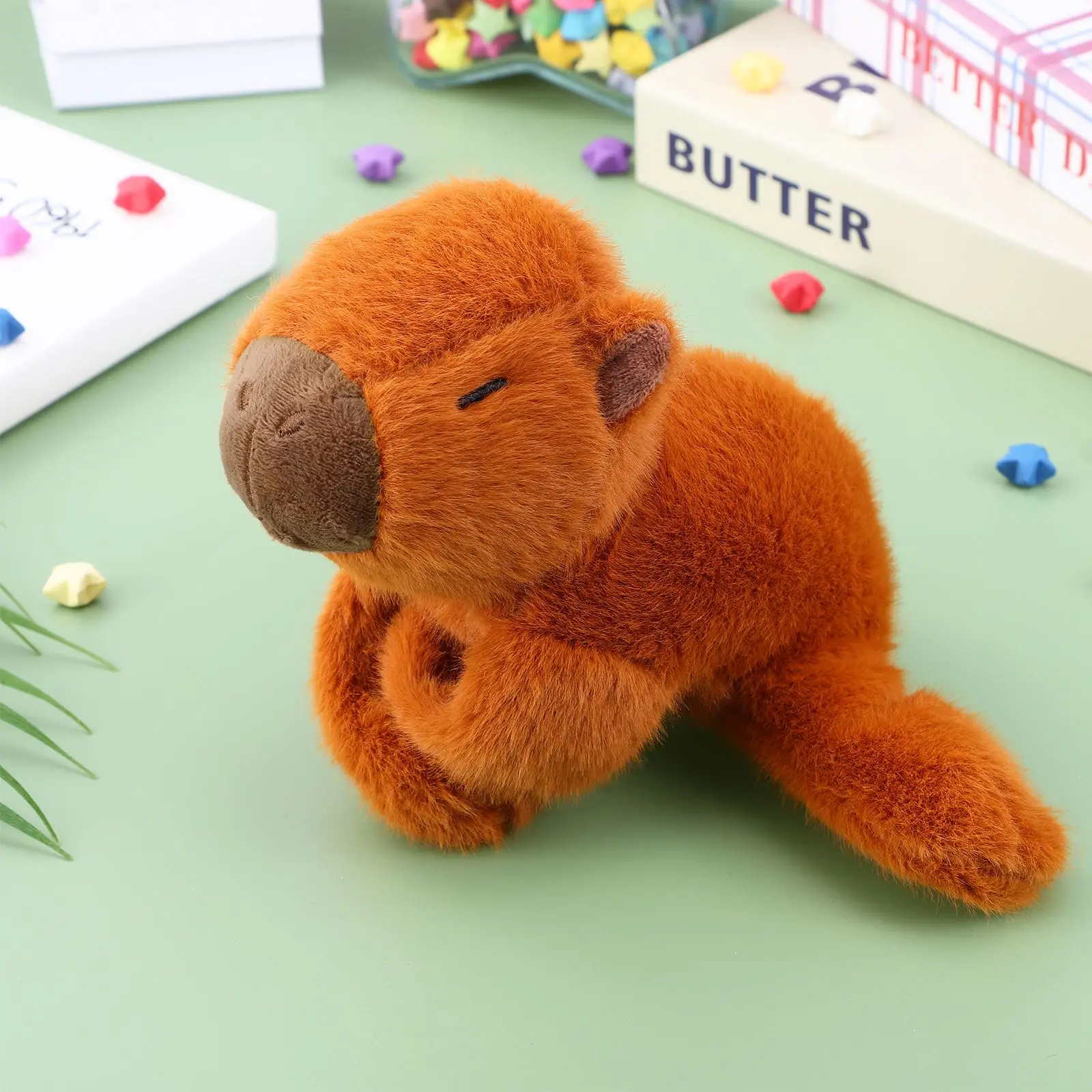 Urocza bransoletka na nadgarstek Capybara Animal Slap Snap Wrap Plush Stuffed Animal Kawaii Capybara Hand Ring Wristband Kid Funny Toys