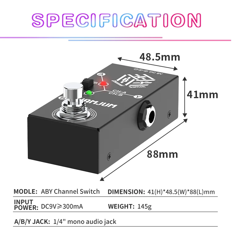 ABY Kanalwahlschalter für E-Gitarre, Line-Selector-Fußpedal – Detail 8