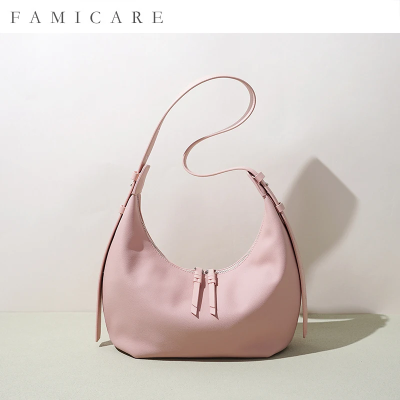 Early Spring Collection Top Grain Leather Crossbody Bag Minimalist Unique Design Premium Shoulder Bag Women Versatile Handbag