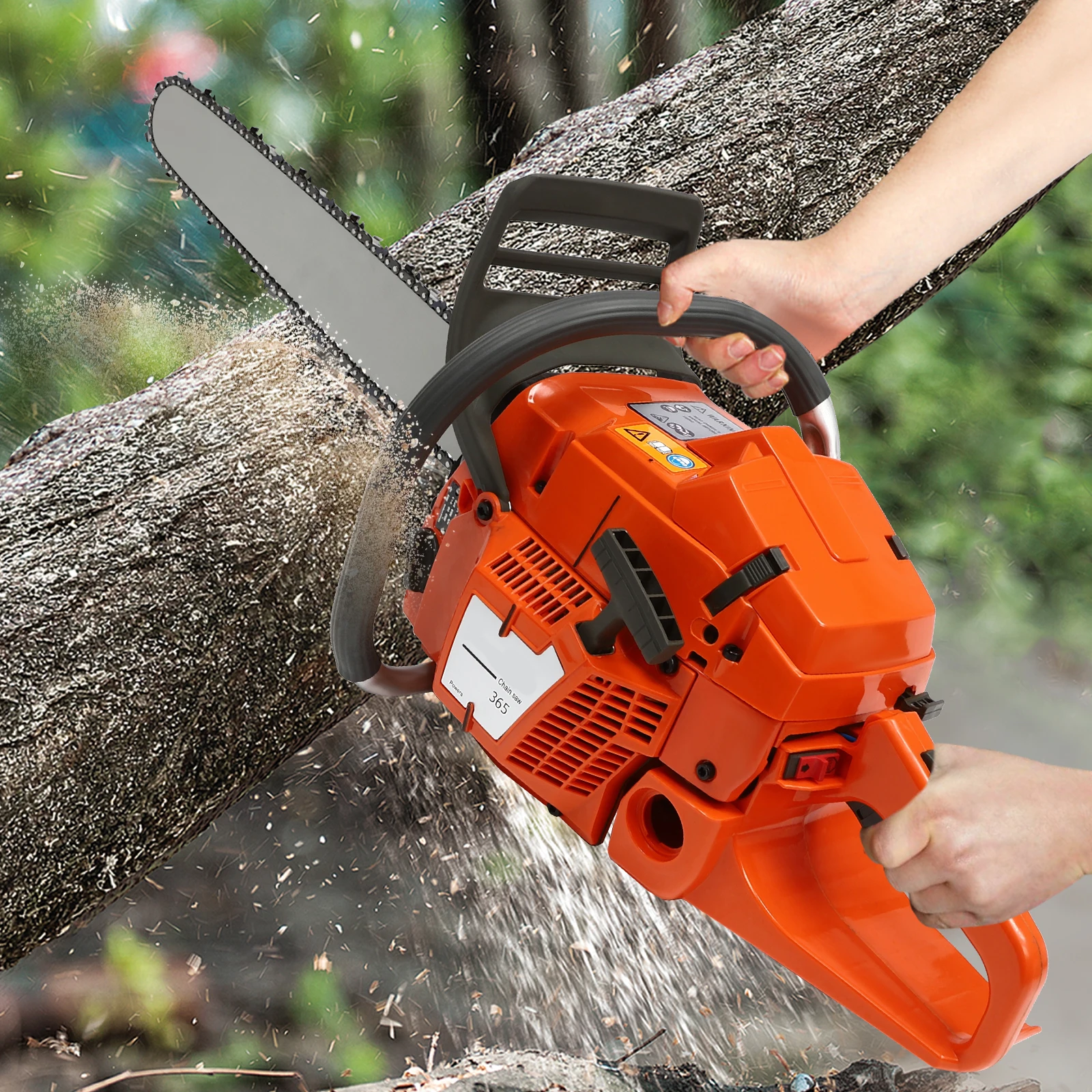 

НОВЕЙШАЯ Бензопила 65 куб. см, 24 дюйма, 2-тактная, ручная, беспроводная, с перчатками и защитными очками