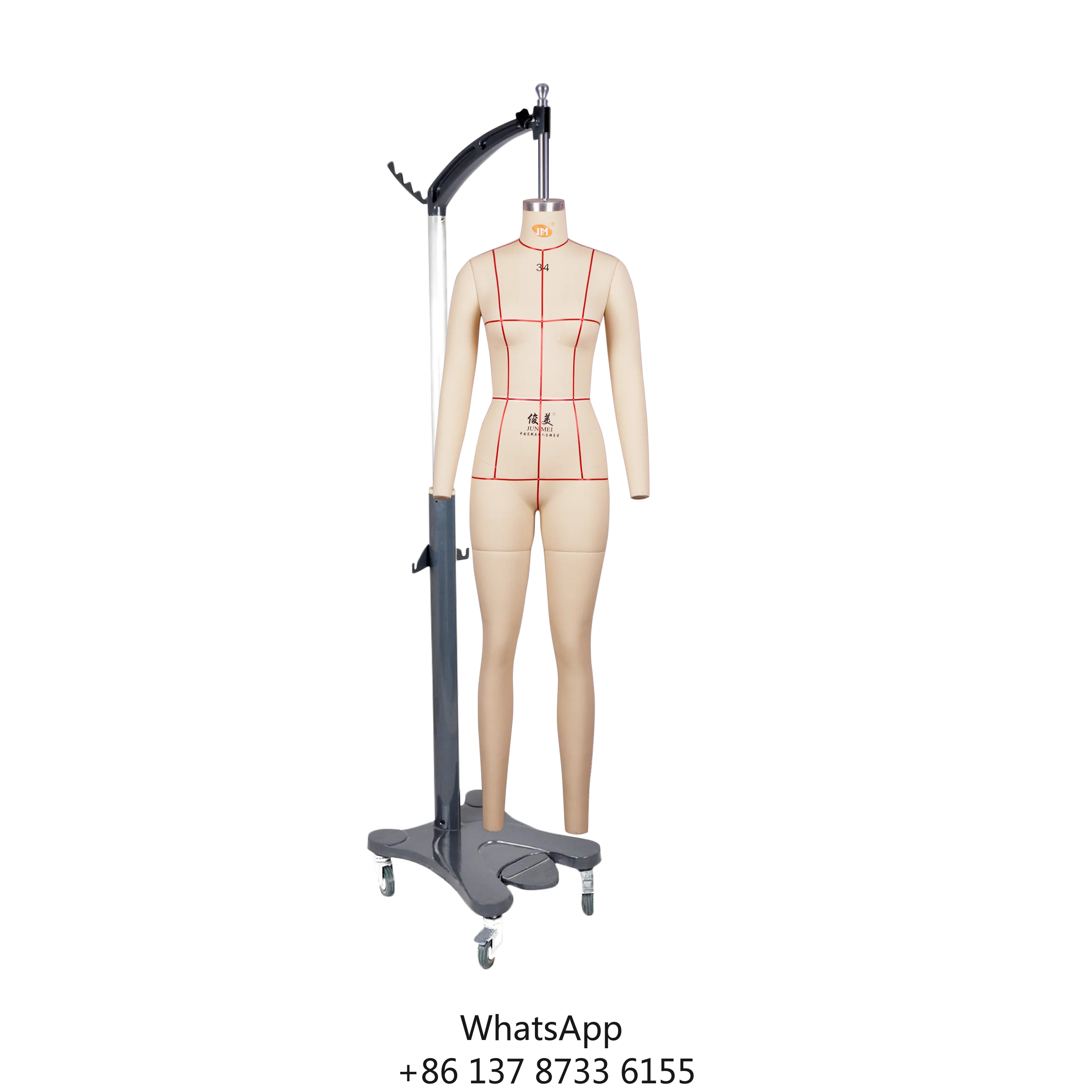 Hot Sale Luxury Female Full Body Dress Form Tailor Sewing Mannequin Size 34 Detachable Legs Collapsible Shoulders Fiberglass