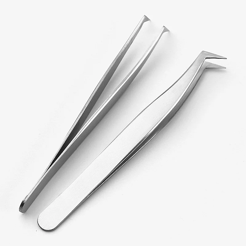 7-أحرف النسر منقار كليب ملاقط رمش وهمية عالية الدقة ملقط الجمال لصياغة رمش