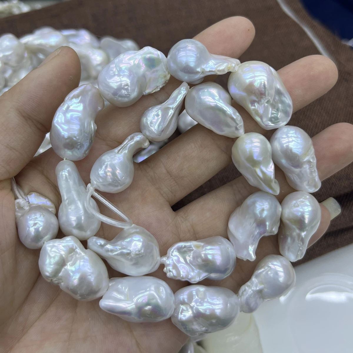 

AAA Fish Tail-shaped Baroque Natural Freshwater Pearl Semi-finished Beads for Jewelry Making DIY Necklaces Bracelets Earrings