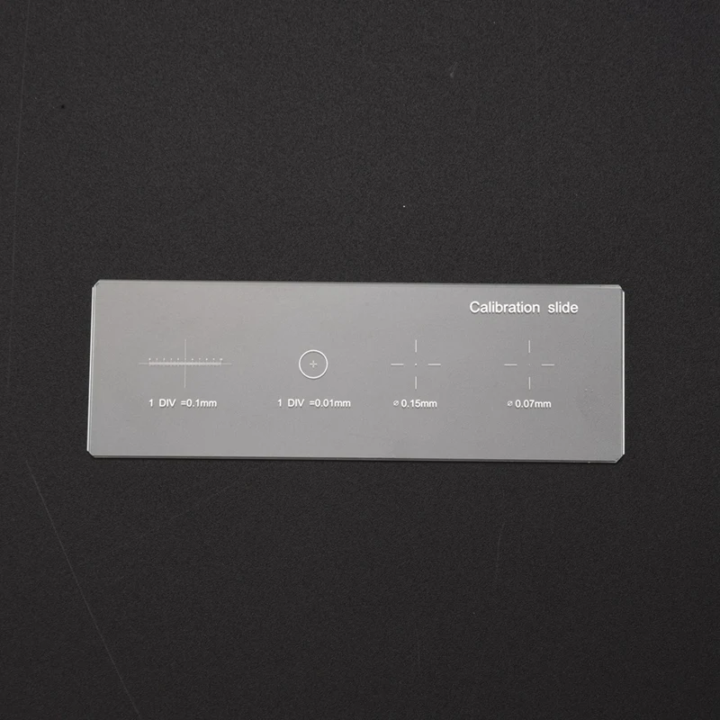 0.01Mm Microscope Slides Reticle Calibration Slide Ruler Cross Multifunctional Microscope Calibration Ruler Stage Micrometer