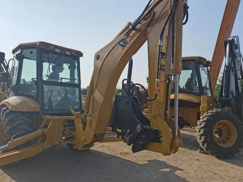 Euro 5 Backhoe Loader Equipped With Front Shovel & Rear Digger For Farm Work And Construction Site Operation