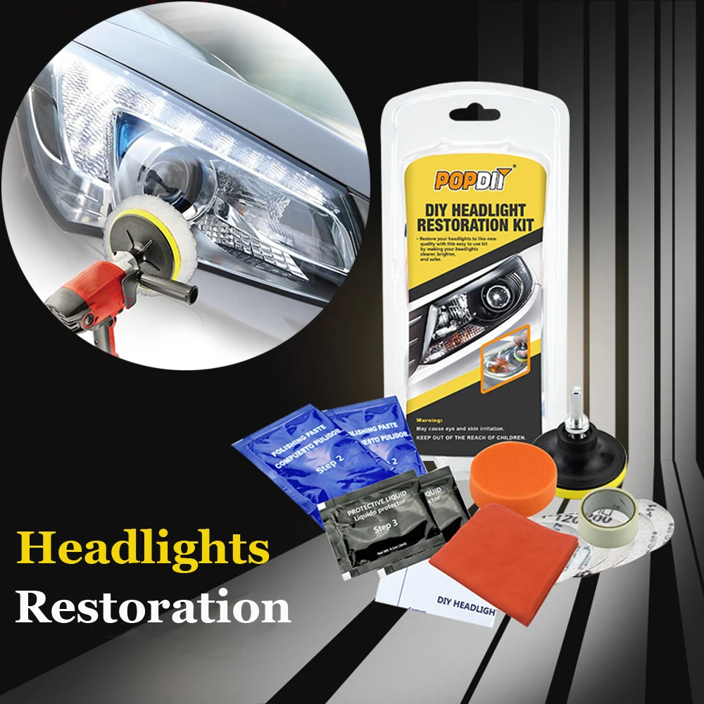 

New Arrival DIY Auto Headlight Restoration Kit Cleaning Polishing Car Headlights Repair Cleaning Kit