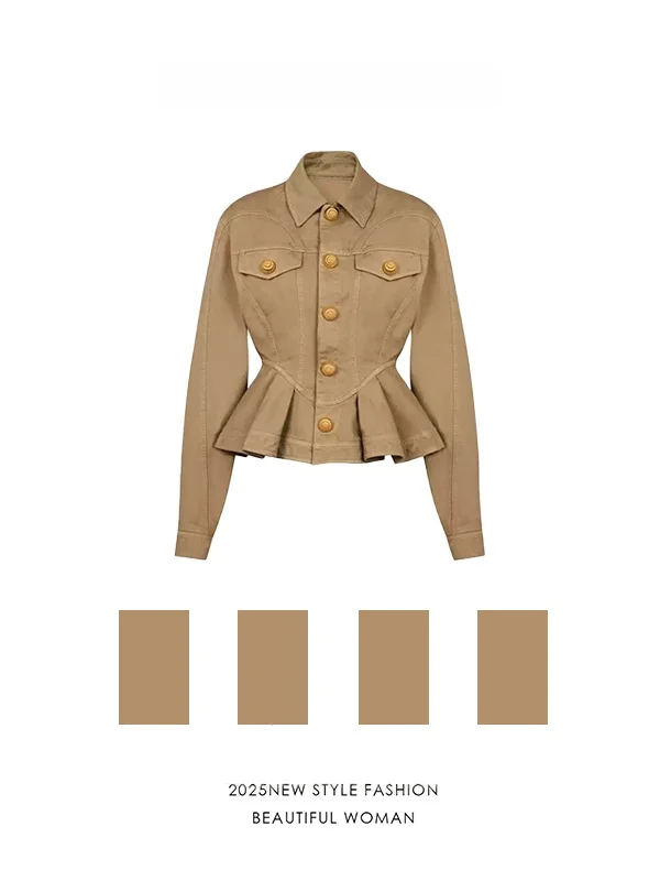 

Knoing Head Autumn Winter New Sle Retro Light Maturi Women's Coat Casual High Waist Long Pants Straight Tube Model