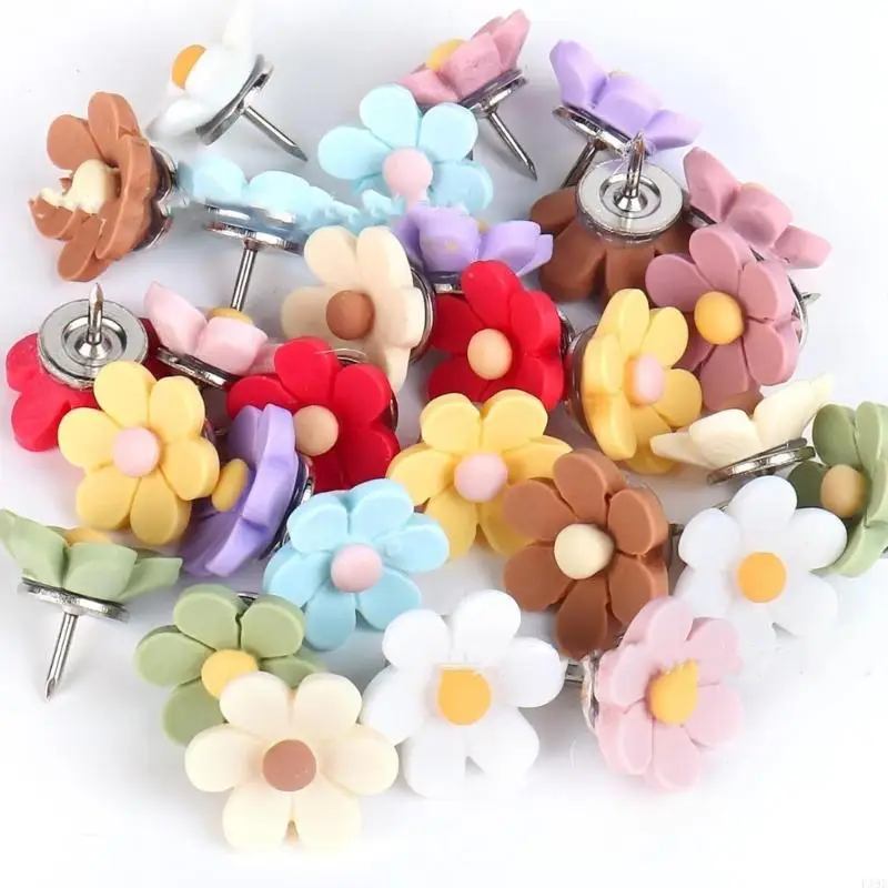 50 pcs bunga dorong bunga pin paku dekoratif papan pengumuman gabus paku jempol dengan kasing papan gabus papan buletin f19e