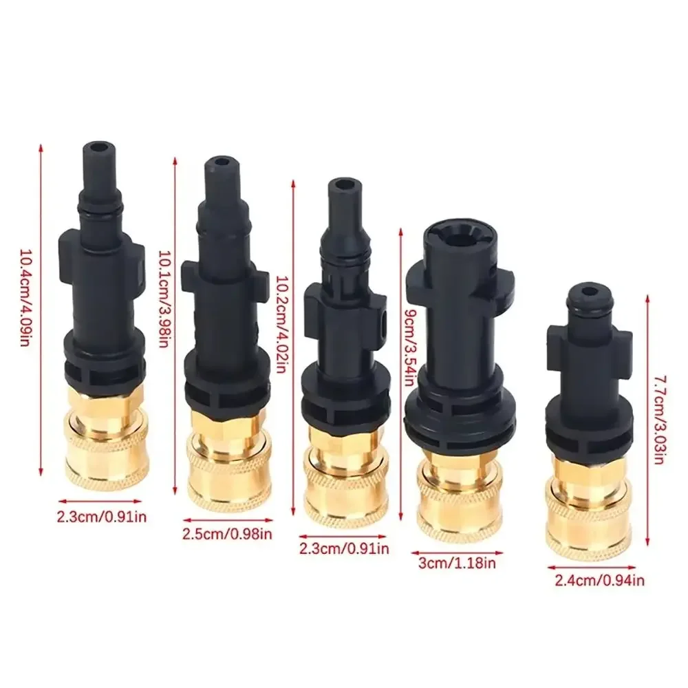 Adaptador de arandela a presión de liberación rápida, conector de antorcha de agua de 1/4 ", 12mm, accesorio de lavado de coche de latón, 1 Uds.