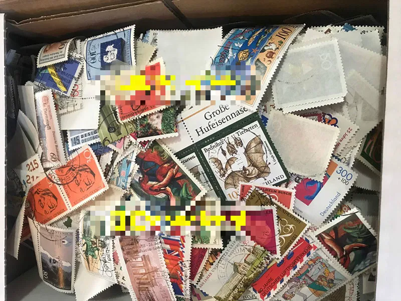 10g,Germany Postage Stamps,Vintage Hand-stitched Material, Stickers, Architectural Figures, Landscapes,About 100 PCS / Lot