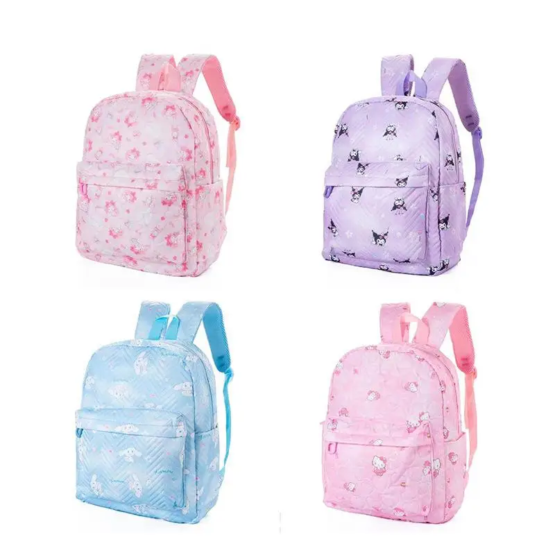 

Kawaii Sanrio Anime Hobby Cinnamoroll Hello Kitty My Melody Polycotton Large Capacity Backpack Spine Protection Travel Backpack