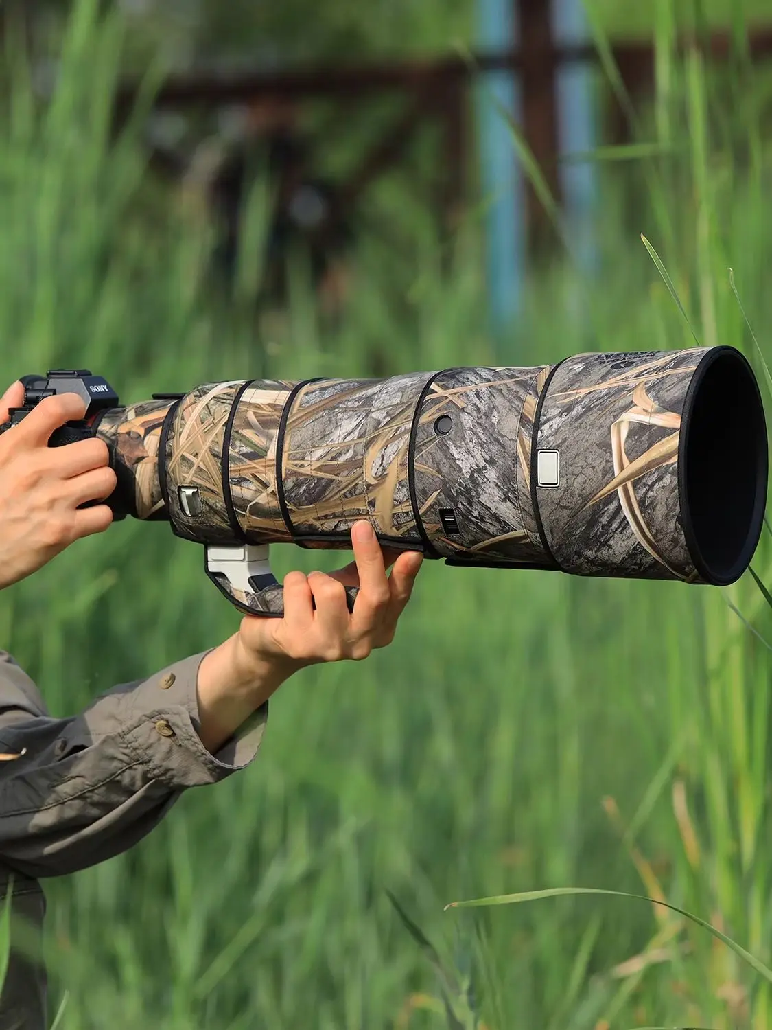 ROLANPRO Objektivschutzhülle für Sony FE 100-400mm F4.5 GM OSS Objektivschutzhülle Kameraschutzhülle Regenschutz Tarnhülle