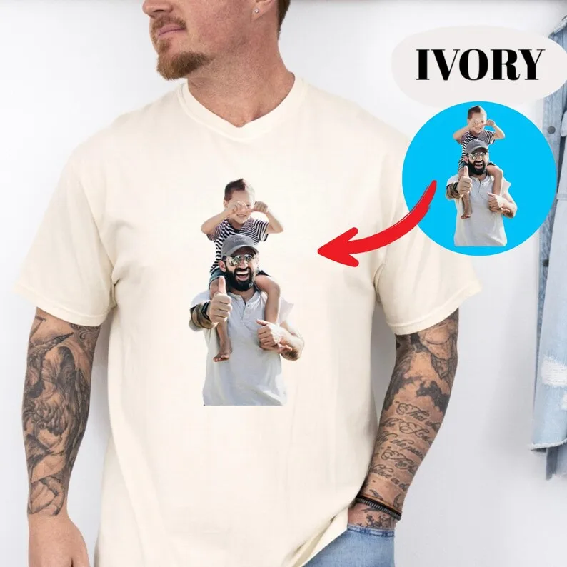 

Design Your Photo Text T-shirt Men Women Birthday Father Day Gifts Personalized Family Logo Tee Comfortable Cotton Sport Tees