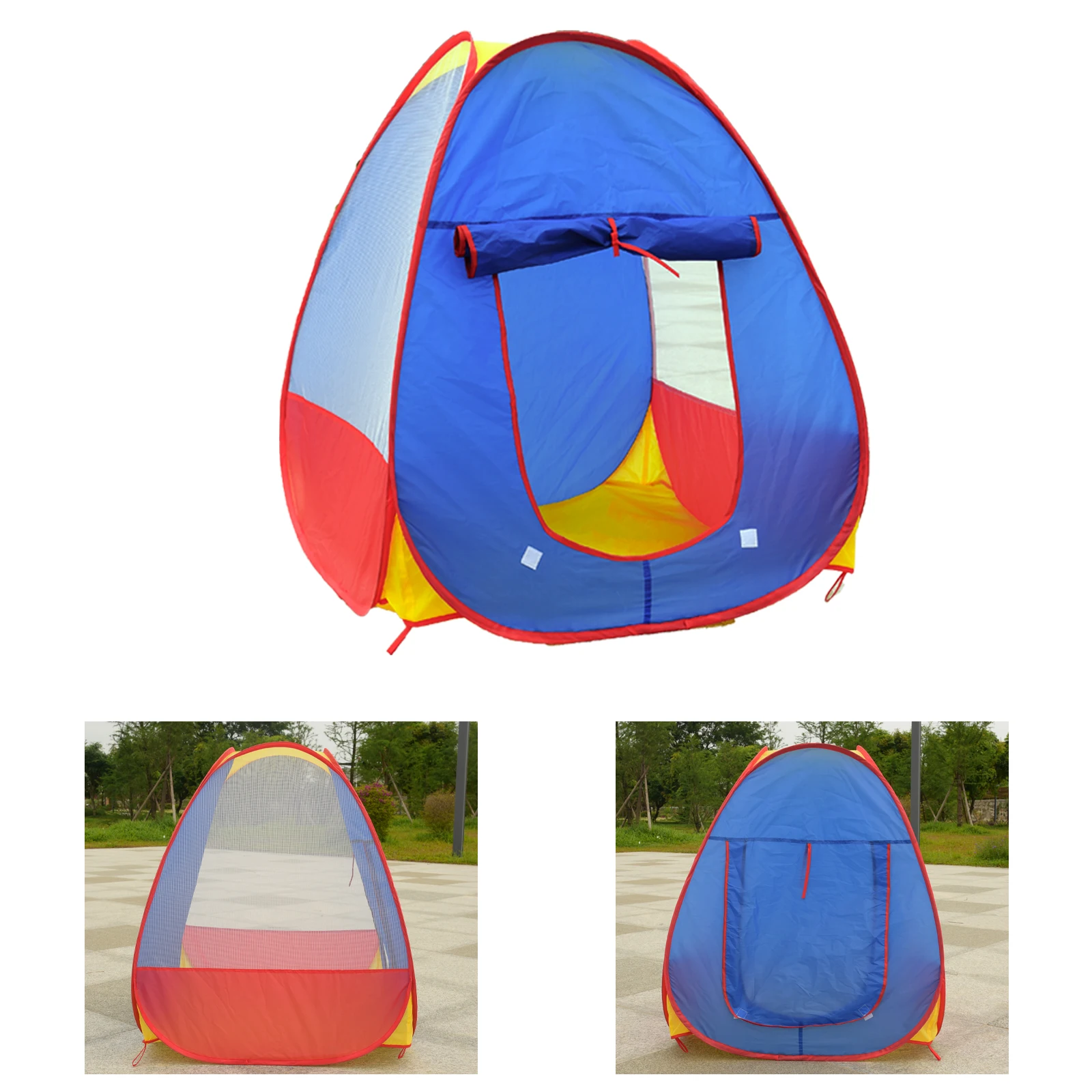 Tenda da gioco giocattolo per bambini con blocchi di colore, casa da gioco per ragazzi e ragazze, comoda casa pieghevole, piscina con palline oceaniche