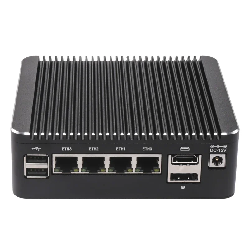 Mini PC senza ventola Intel N150 (4x 2,5G LAN i226-V) - Router firewall a bassa potenza Supporto mini server silenzioso pfSense/Proxmox/ESXi