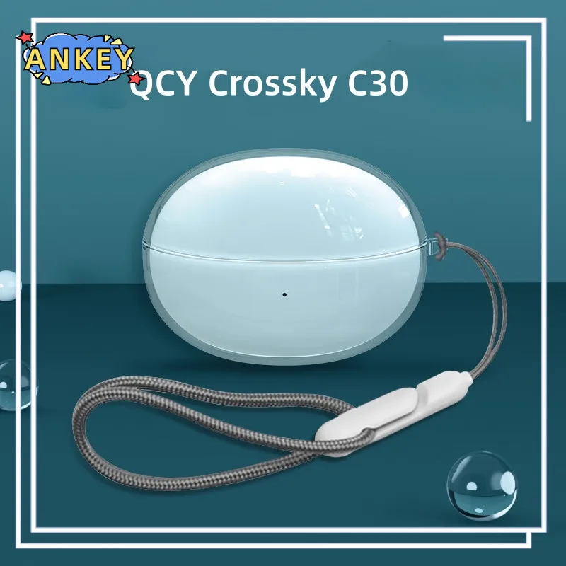 Clear Case for QCY Crossky C30 Protective Transparent TPU Covers Bluetooth Earphone Shell Headphone Portable Shell