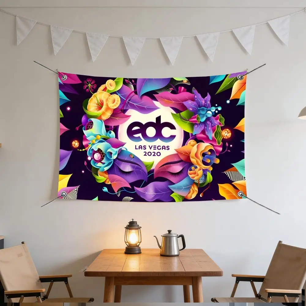 Festival - E-Electric D-DaisyCarnivals Flags Anti Wrinkle Waterproof Cozy Home Flag for Indoor & Outdoor Home Decor