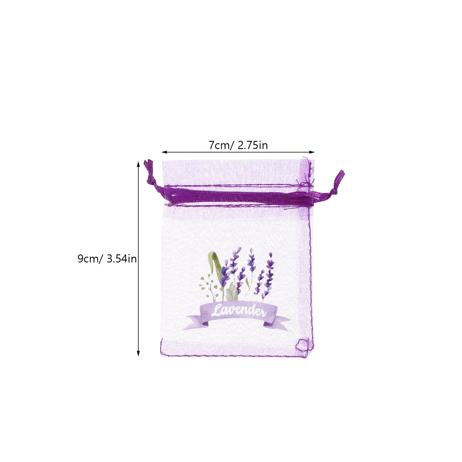 20Pcs Empty Sachet Bags Lavender Drawstring Mesh Pouches for Dried Flowers Potpourri Aromatherapy Storage Wardrobe Closet