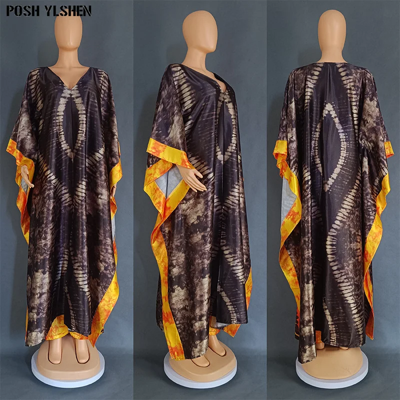 Two Piece Set Clothes for Women African Print Dresses Vacation Outfit 2024 Abaya Pants Suit Dashiki Ankara Turkey Gown Plus Size