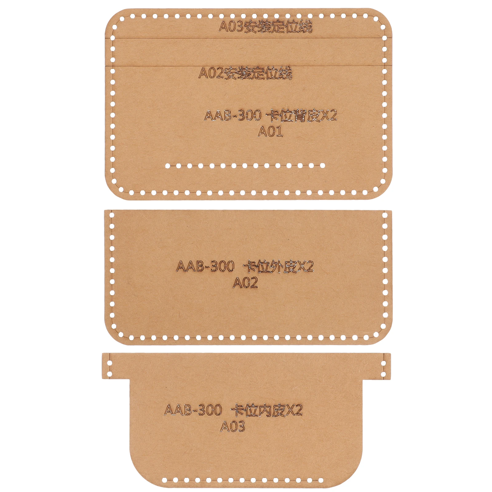 

1 set Handmade Wallet Template Kraft Paper Purse Pattern Card Easy DIY Tools for Bag Making Craft Projects