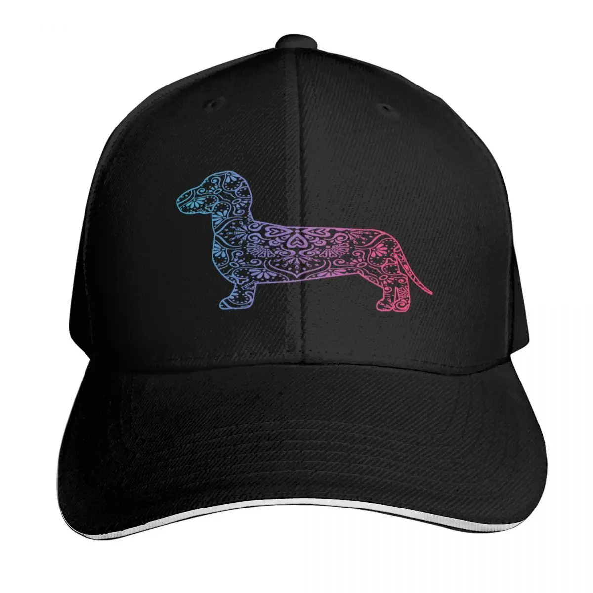 dachshund dog lover watercolor funny dachshund ornamental gifts Baseball Cap Men Women Casual Summer Sport Sun Cap