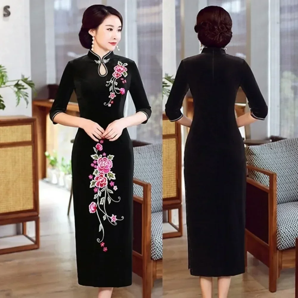 

Женская одежда, уличная одежда, китайское Ципао, этнический стиль, винтажная традиционная китайская одежда, Cheongsams, модная одежда, платье