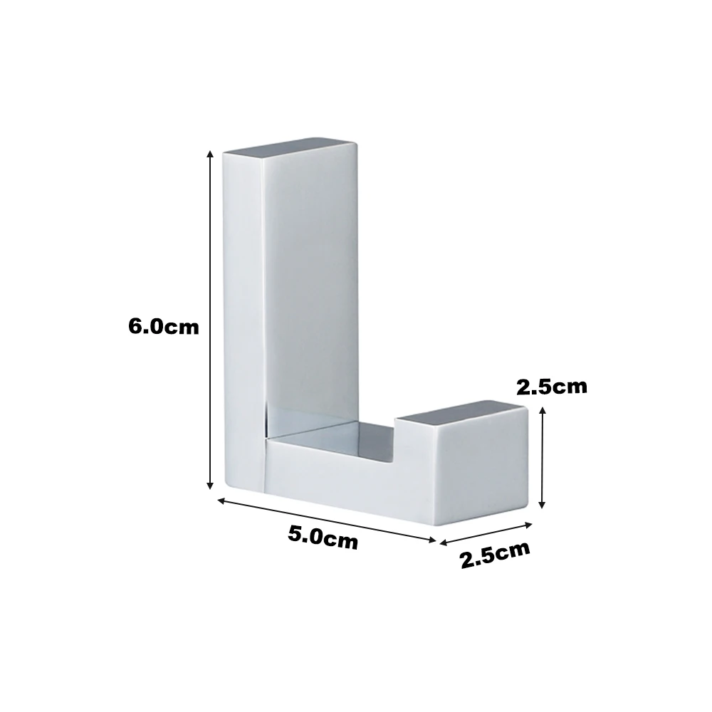 Suporte de toalha de latão de parede, Chrome Robe Hook, Único chuveiro gancho Rack, Alta qualidade, acessórios de hardware do banheiro, OEM