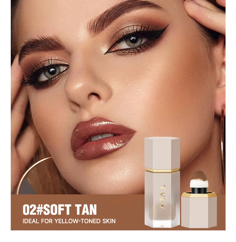 Facial Contouring Stick, Natural Nose Shadow and Side Shadow Cream, Waterproof and Sweat-Proof, Matte Brightening Contouring Liquid, Three-Dimensional Makeup