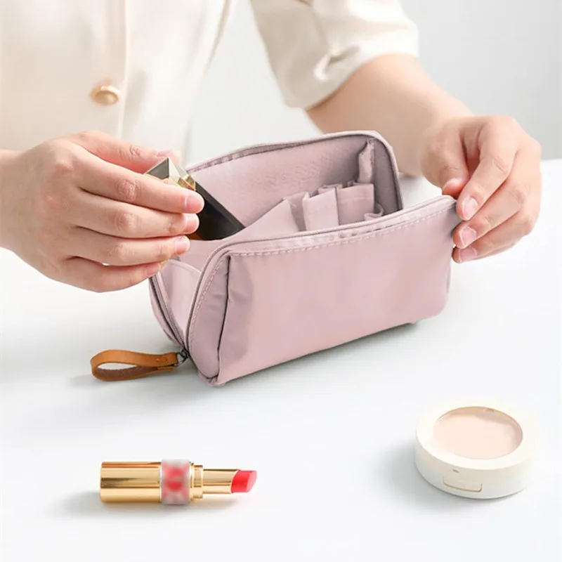 Small Makeup Bag Purse Mini Cosmetic Bags for Women Cute Makeup Pouch with Compartment Zipper Portable Make Up Organizers Case