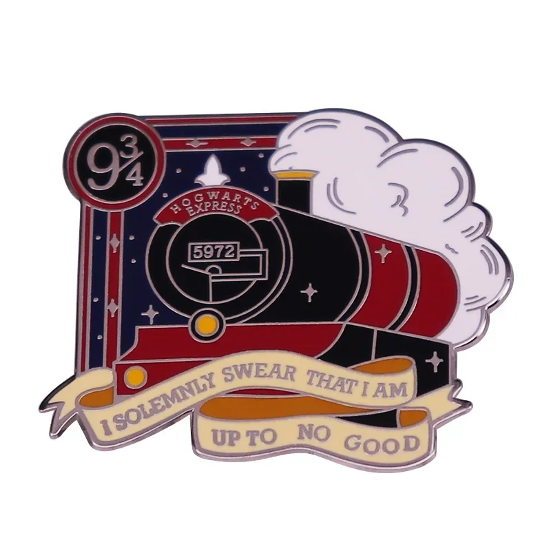 Superior Quality Mysterious Magic Train  Hard Enamel Lapel Pins Collection Badges Backpack Collar Movie Jewelry Gift for Friend