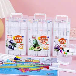 12/24/36/48 Colors Highlighter Pen Double-Headed Color Marker Art Marker Set Art Stationery School Office Supplies