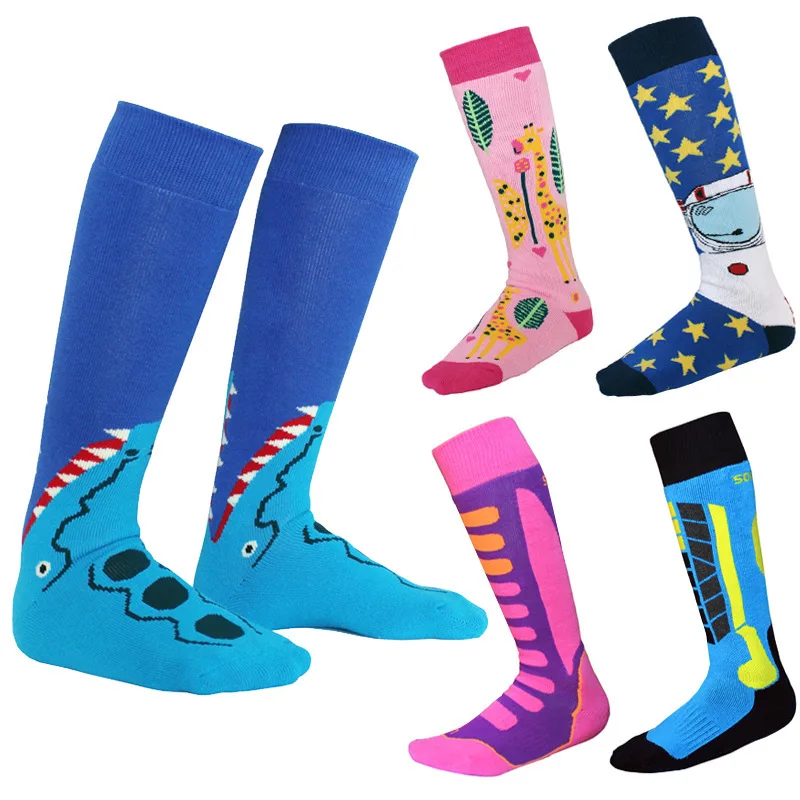 Soared Family Ski Socks Thermal Winter Kids Adults Essential Merino Wool Blend Cushioned Hiking Moisture-Wicking Matching Gear