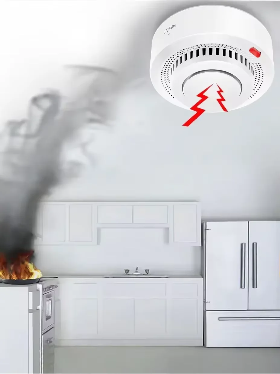 Détecteur de fumée intelligent WiFi Tuya, protection incendie, détecteur de fumée, son 85 dB, système de sécurité, contrôle via l'application Smartlife