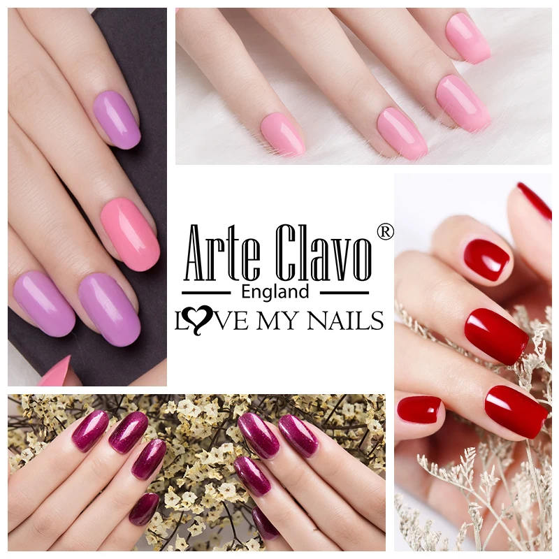 Arte Clavo Art Nails Varnish Top Base Coat Gel Nail Polish UV LED Lamp 115 Colors Soak Off Nail Manicure Semi Permanent 8ml DIY