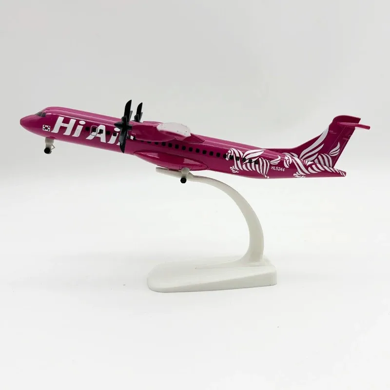 

20cm Toy Planes Korean Hi Air Airlines ATR Metal Scale Aircraft Collectible Aircraft w Wheels Landing Gears Propellers airplane