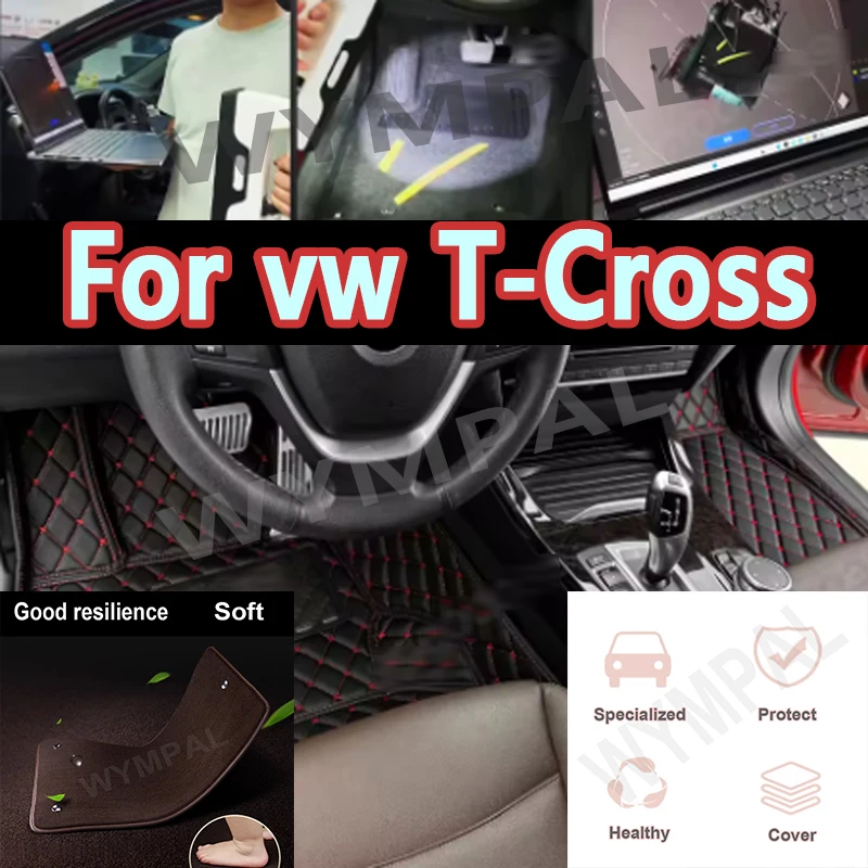 

Роскошные автомобильные коврики для VW vw T-Cross Tcross 2023 2022 2021 2020 2019 2018, ковры, детали, чехлы, аксессуары для салона автомобиля
