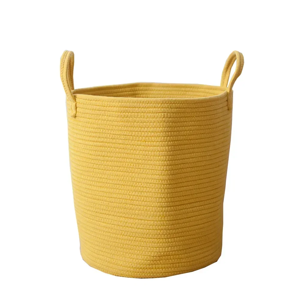 

Large Baskets for Blanket Cotton Rope Woven Storage Baskets with Strong Handles Nursery Laundry Basket Kids Toy Hamper