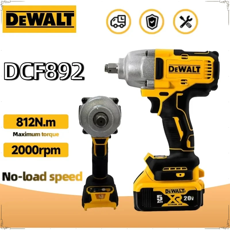 

Бесщеточный электрический гайковерт DeWalt DCF892, 1/2 дюйма, с высоким крутящим моментом, 3 скорости, ударный, для авторемонта, для аккумуляторов 18В-20В, электроинструмент