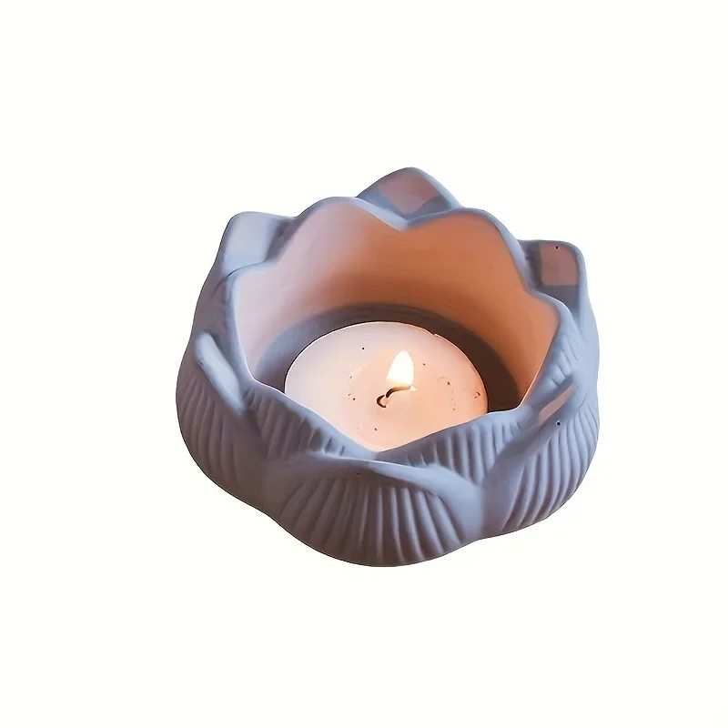 1pc DIY Lotus Flower Silicone Resin Molds For Making Candle Holder/Tea Light Holder/Jewelry Box Silicone Molds image 3