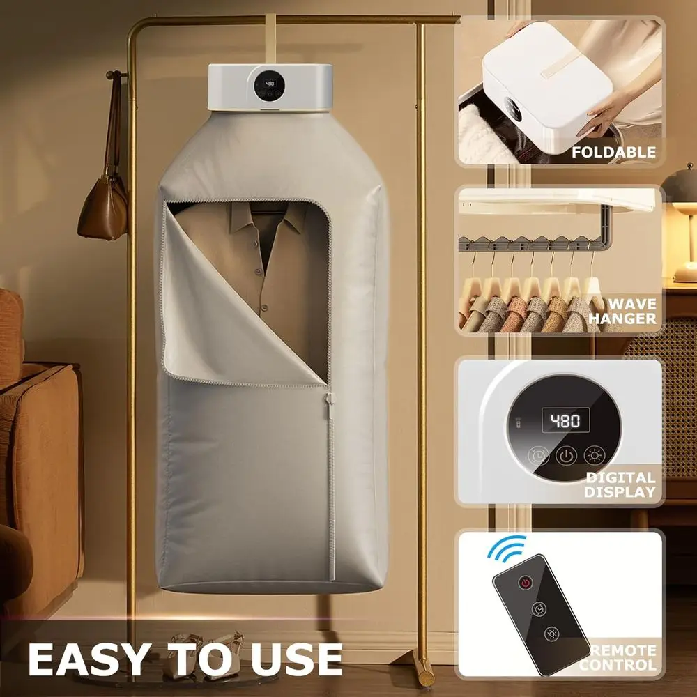 Mini Secadora Portátil para Ropa, Viajes y Habitaciones de Hotel