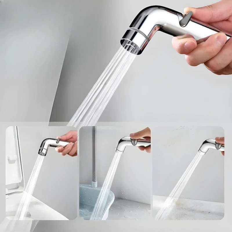 

Bidet Toilet Spray Silver Self Clean Handheld Bathroom Bidet Shower Head Faucet Spray Nozzle Holder Hose for Toilet Seat